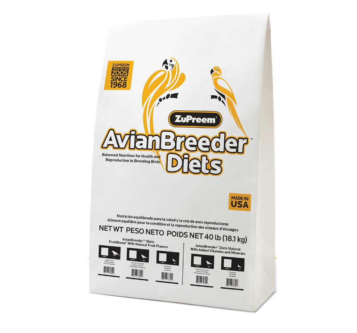 Buy ZuPreem Fruit Blend Breeder Pack Food For Bird 18.14 Kg