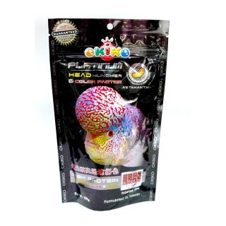 okiko platinum head huncher flowerhorn fish food 100g