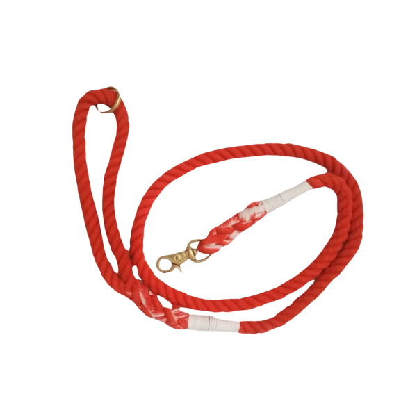 Red Cotton Rope Dog Leash  Dog Leash Premium Quality