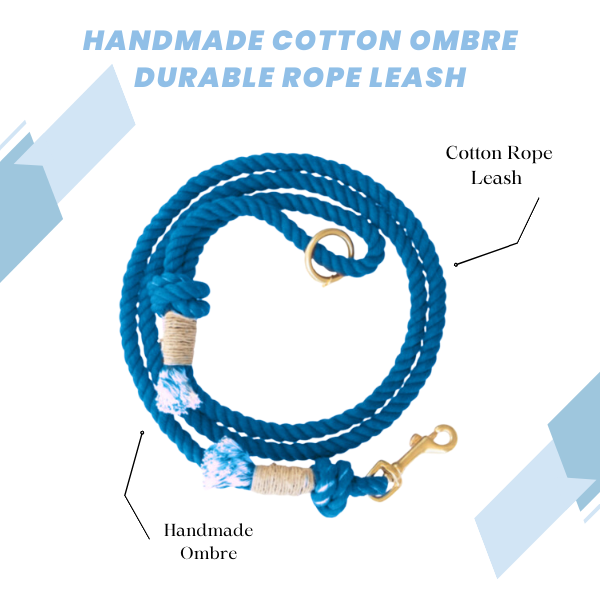 Handmade Cotton Ombre Durable Rope Leash