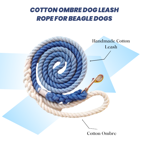 Cotton Ombre Dog Leash Rope for Beagle Dogs