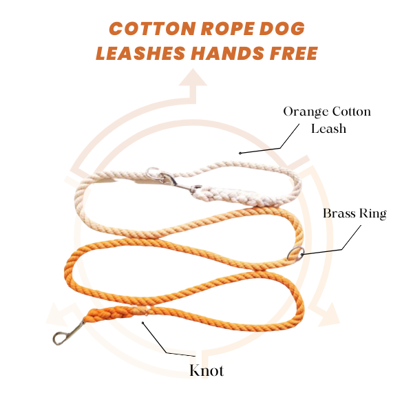 Orange Cotton dog Leash