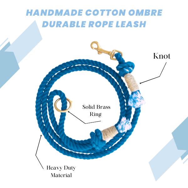 Handmade Cotton Ombre Durable Rope Leash