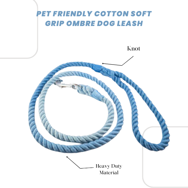 Pet Friendly Cotton Soft Grip Ombre Dog Leash