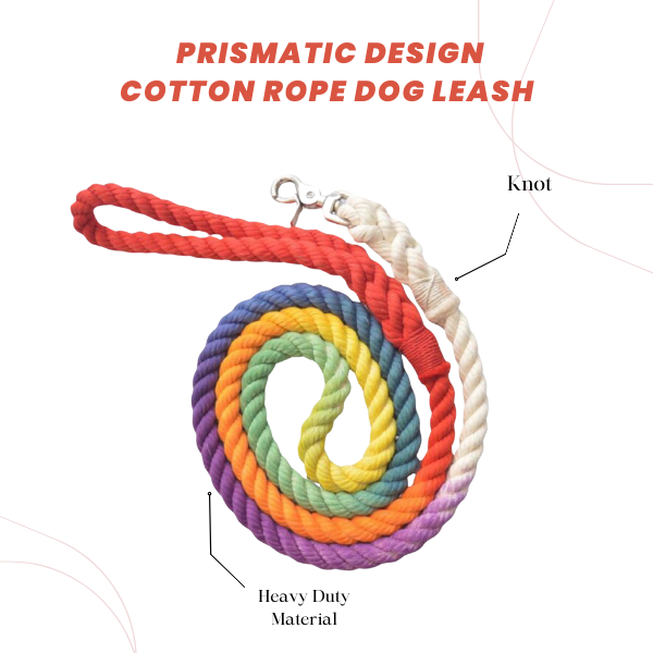 Prismatic Design Cotton Rope Dog Leash