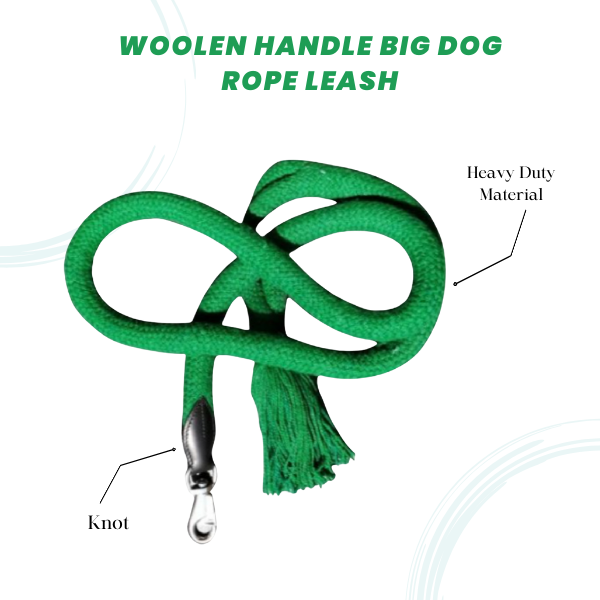 Woolen Handle Big Dog Rope Leash