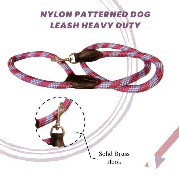 Nylon Patterned Dog Leash Heavy Duty