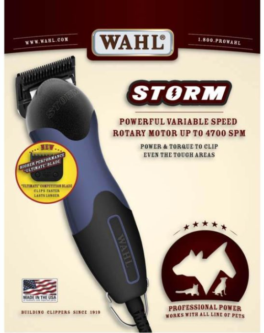 WAHL-PET-STORM-CORDED-CLIPPER-STERLING